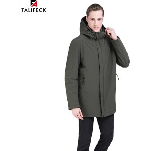 2021 Men Jacket Autumn Padded Jacket Trench Coat Windbreaker Jacket Hooded Men Casual Padded Coat Fashion Long Jacket Parka Men