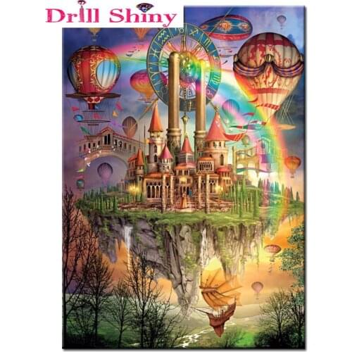 Diamond Embroidered 5D Castle Diamond Cross Stitch Crystal Square Diamond Set Unfinished Decoration Diy Diamond Painting