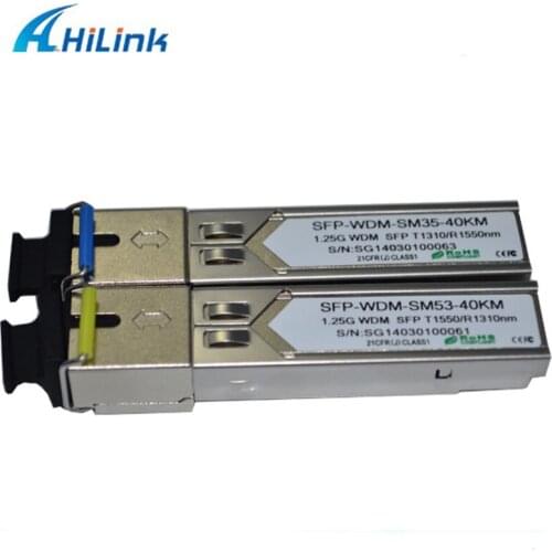Free Shipping! Single Fiber WDM Transceiver 1.25G LC/SC 1310nm/1550nm 40km BiDi SFP with DOM