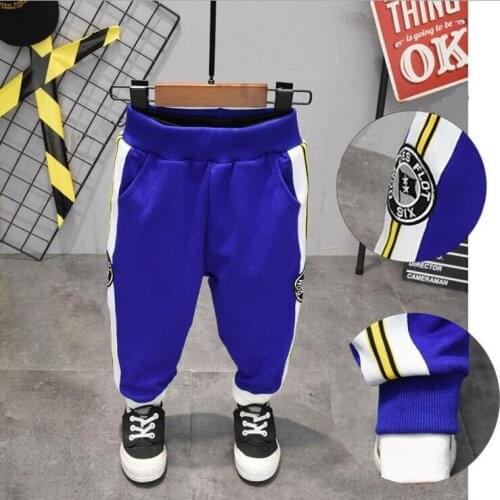 Boys Sports Trousers Autumn Cotton Pants For Boys 2-7years Kids Long Sports Pants Causal Boys Clothing size:90-130cm
