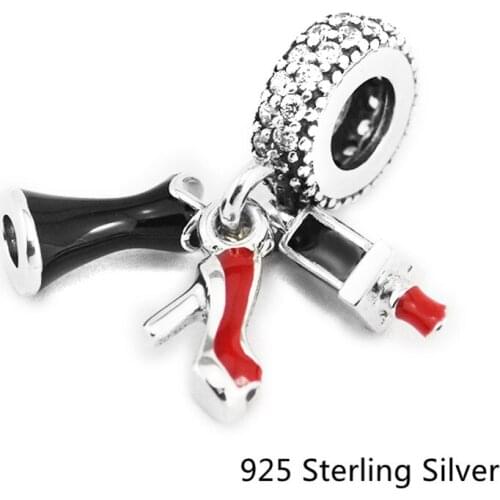 CKK Glamour Trio, Mixed Enamel Charms 925 Sterling Silver Beads Original Jewelry Making Fits For Bracelets