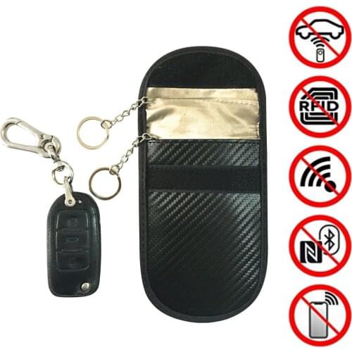 Double layer Anti-theft Car Shield Remote Control Key Set RFID Electromagnetic Shielding Package Car Accessory Fiber Faraday