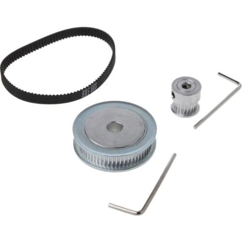GT2 Timing Belt Closed-loop 200mm Pulley 20 Teeth and 60 Teeth for 3D Printer T5UC