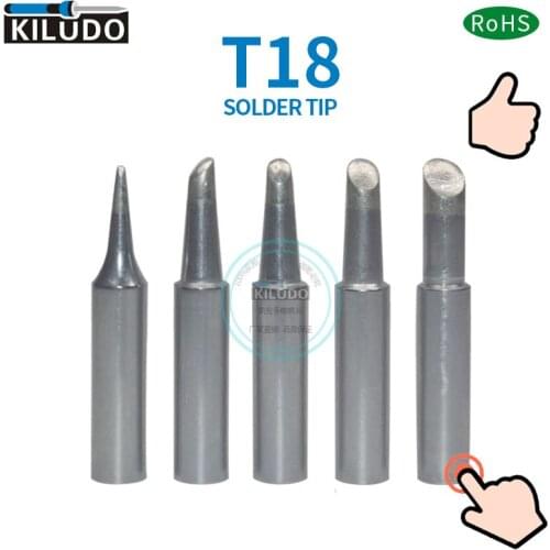 Kiludo 5pcs T18-C08 C1 C2 C3 C4 C5 series soldering Tip for hakko fx-888/888D Iron Tip FX-8801/8802/8803