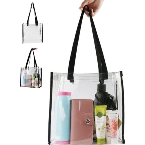 Cosmetic Beach Tote Bags For Make Kit Little Item Organizer Transparent Backpack For PVC Toys Storage Large Bag Handbags