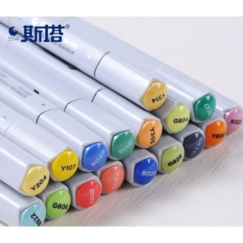 Marker 6801 Double-headed Oily Marker Hand-painted Clothing Design Art Painting Animation Special Color Marker Pen Set