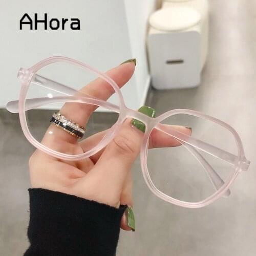 Ahora Jelly Transparent Finished Myopia Glasses Frame Ultralight Round Women&Men Nearsighted Eyeglasses Eyewear 0-1.0-1.5...-4.0