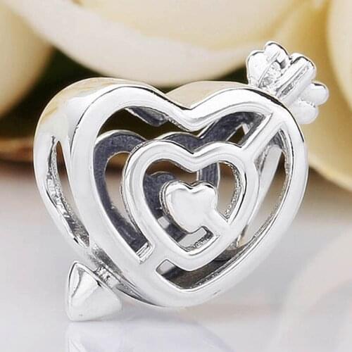 Original Openwork Arrow Pierces Path To Love Beads Fit 925 Sterling Silver Bead Charm Bracelet Bangle Diy Jewelry