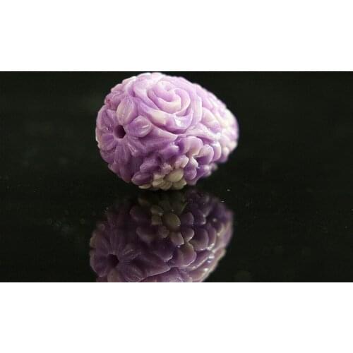 Popular purple artificial shell carving fine waterdrop teardrop 14*21mm fashion beads women men diy accessories 5pcs B909