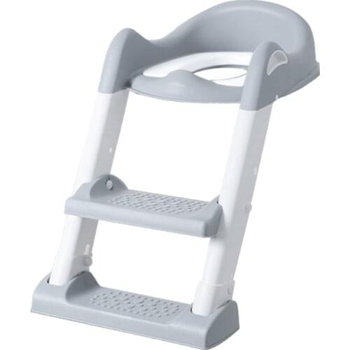 Portable Folding Toilet Seat Potty Chair Child Non-Slip Potty Training Seat with Adjustable Step Stools Ladder Urinal