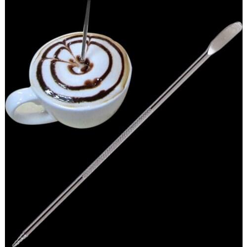 Fancy Coffee Needle Stainless Steel Barista Cappuccino Latte Espresso Coffee Decorating Pen Art Household Kitchen Cafe Tool