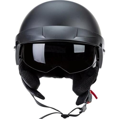 Scooter Motorcycle Half Helmet Drop Down Retractable Visor Sunshield Durable