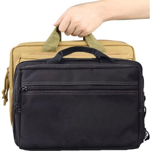 Tactical Military Glock Pistol Range Bag Pistol Portable Storage Dual Gun Bag Tool Handgun Gun Holster for 1911 Cz-75 Taurus G2c