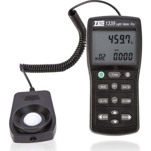 TES-1339 Light Meter Measuring Levels Ranging 0.01 to 999900 Lux Luminous Intensity Measurement