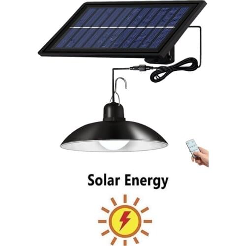 Retro Lampshade White SMD LED Solar Pendant Light Waterproof Pendant Sensitive Lamp for Farm Garden Yard Patio Balcony House Lan