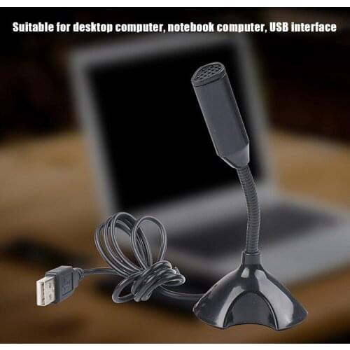 USB Computer Microphone Desktop Omnidirectional Condenser PC Laptop Microphone for Gaming Live PUO88