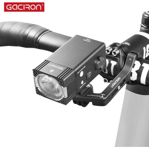 Gaciron 2 in 1 Smart Bicycle Light 500 800 Lumen Bike Headlight GoPro Mount Holder Rechargeable Waterproof Flashlight Pro Race