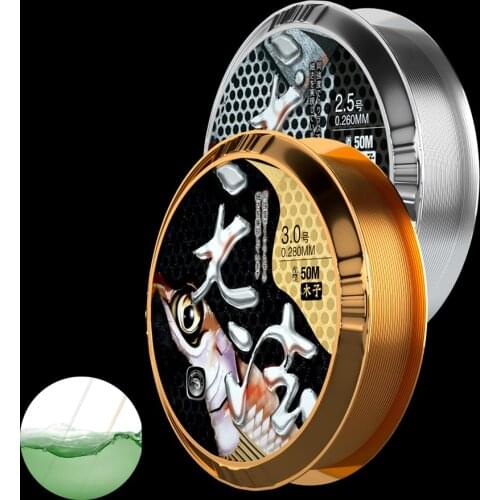 WALK FISH 50M Fishing Line Super Strong Nylon Monofilament Fish Wire Japanese Fishing Line Nodular Force Abrasion Fishing Thread