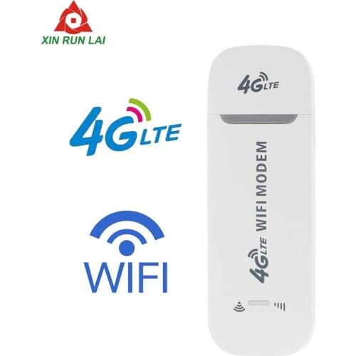 4G WiFi Router LTE USB Modem Wireless Broadband Mobile Hotspot LTE 3G/4G Unlocked Dongle with SIM Slot Card Stick Data