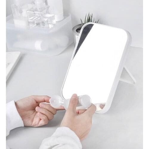 Folding Makeup Mirror Nordic INS Style зеркало Simple Organic Glass Household Dormitory Desktop Decoration Square Small Mirrors