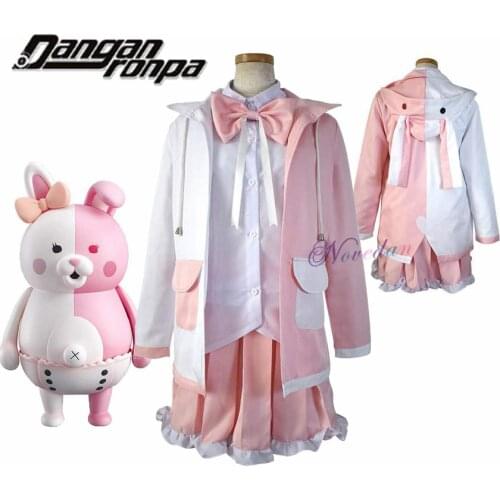 Anime Danganronpa Monomi Cosplay Costume Dangan Ronpa 2: Goodbye Despair Uniform Clothes Carnival Party Dress Women Cute Suit