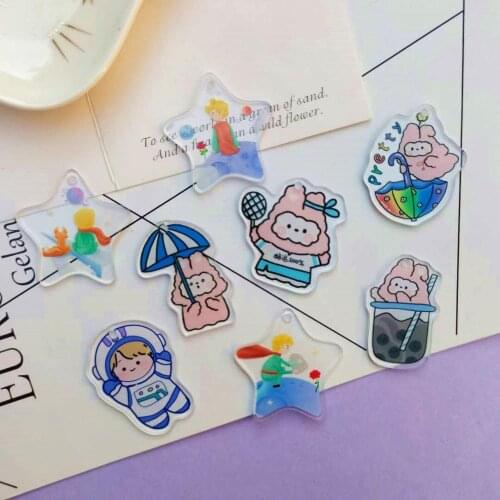 10pcs single side printing printed cartoon Charm For Jewelry Making Fashion Earring Pendant Necklace Bracelet Charms