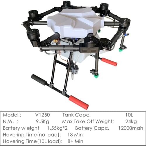 10L Dosing drone Spraying UAV hexacopter seed spreading aircraft 10kg Cross-fold Agriculture drone INNLOI