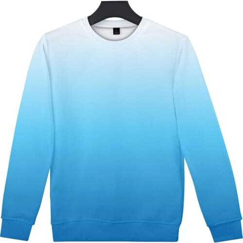 3D Hoodies Mens Sweatshirts Custom Colourful Gradient Capless Hoodie Men Solid Color Rainbow Men/Women 3D Top Coats