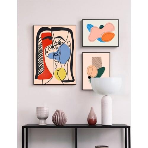 Abstract Figure Portrait Wall Art Print Poster and Picture Art Gallery Corridor Aside Bedroom Home Wall Art Decor Painting