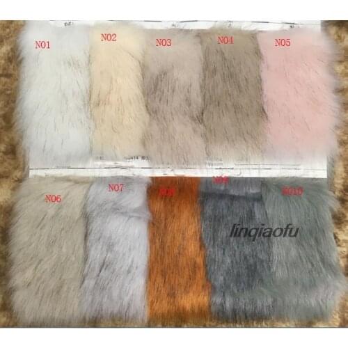 Big fur dyed fox fur fabric High-grade faux fur fur collar plush fabric,:170*90cm (one yard) One pcs