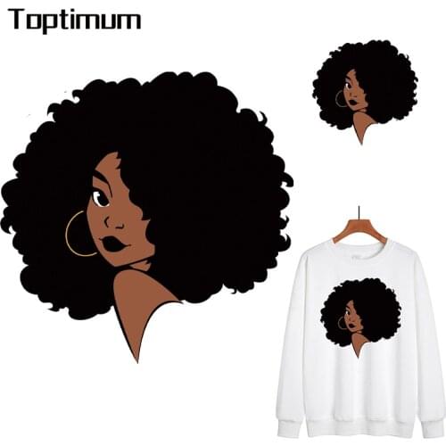 Black Girl Magic Heat Transfer Thermal Patches Heat Print on T-shirt Dresses Iron on Patches for Girl Clothes Washable Appliques