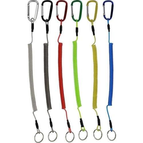 Crazy Shark 1pcs Fishing Ropes Fishing Tools Boat Camping Fishing Lanyards Spring Coil Secure Lip Grips Pliers Tackle Tool