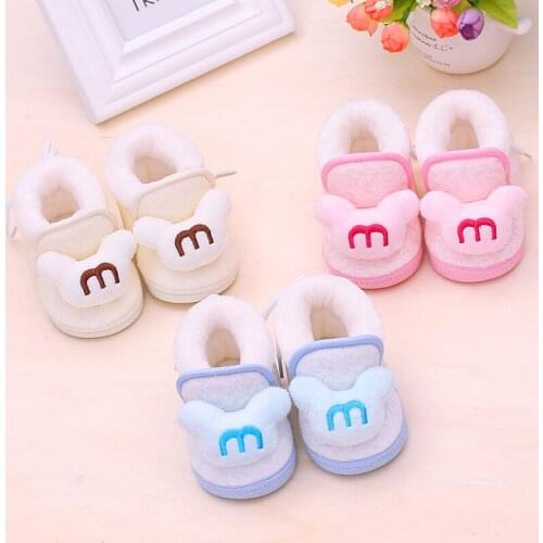 DOGEEK Warm Baby Toddler Shoes Winter For Girls Newborn Infant Baby Boys Girls Boots Soft Sole Crib Shoes Plush Snow Boots Cute