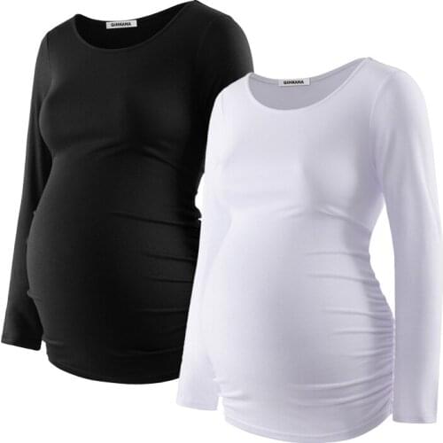 GINKANA Long Sleeve Maternity T-Shirts