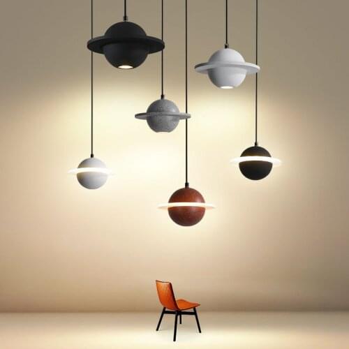 Creative Cement Pendant Light Nordic Restaurant Bedroom Bedside LED Pendant Lamp Interior Design Home Acrylic Hanging Light