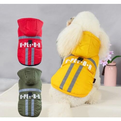 Fashion Dog Hoodie Winter Cotton Pet Dog Clothes For Dogs Coat Thick Jacket Cotton Clothing For Dogs Pets Warm Clothing