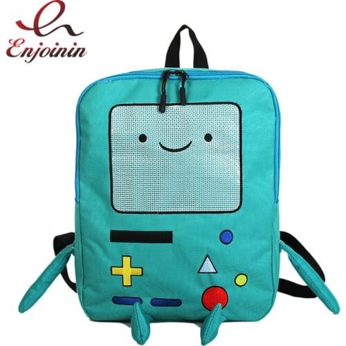 Fashion Cute Cartoon Cute Adventure Time Backpacks Funny Personality Stereo Student Bag Large Capacity Travel Bag School Bag
