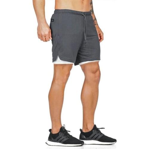 2021Summer New Mens Shorts Running Sports Double Layer Jogger Gyms Fitness Quick Dry Beach Shorts Sweatpants Mens Sports Pants