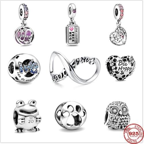 2020 new we can do anything love coupon bee happy infinity hearts dangle beads fit original pandora charms silver 925 bracelet