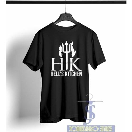 New Hells Kitchen T Shirt Chef Gordon Ramsay Gothic Nyc Mens black apron TEE