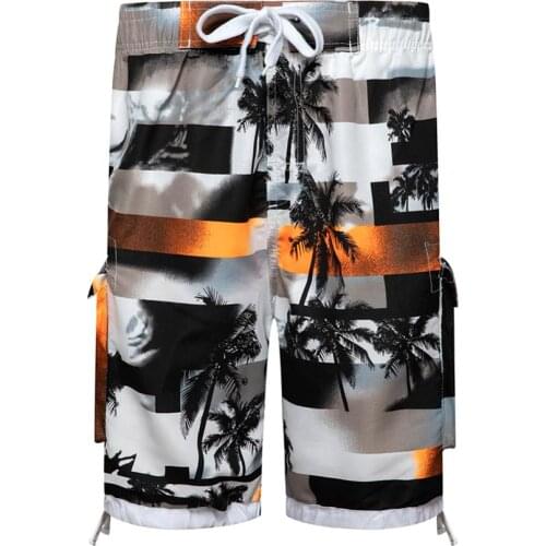 New Summer Men Shorts Beach Sweatpants Breathable Quick Dry Loose Casual Hawaii Printing Shorts Man Shorts Summer Joggers Gyms