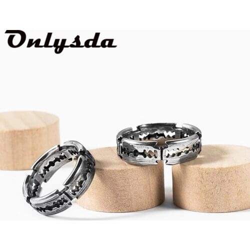 Onlysda Cool Titanium Stainless blade Ring Factory Direct Lover Couple Rings for man Women OSR143
