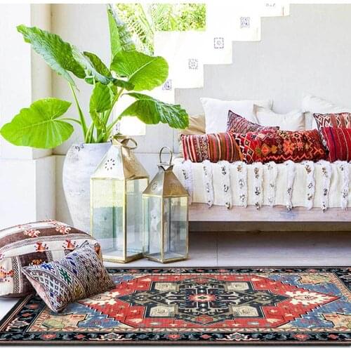 Persian Geometric Pattern Carpets for Living Room Bedroom Large Area Rug Anti-slip Parlor Coffee Table Mat Modern Home Decor Rug