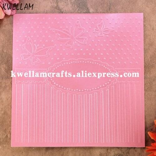 Butterfly Plastic Embossing Folder For Scrapbook DIY Album Card Tool Plastic Template 15x15cm KW9012101