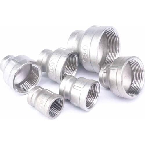3/8" 1/2" 3/4" 1" 2" BSP Female Reducer 304 Stainless Steel Concentric Reducing Pipe Fitting 230 PSI
