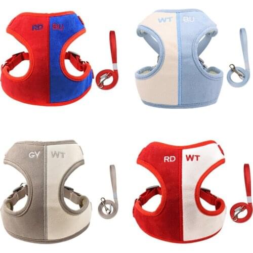 Adjustable Dog Harness And Leash Set Breathable Mesh Kitten Puppy Dogs Vest Harness Leads For Small Dogs Yorkies Pug