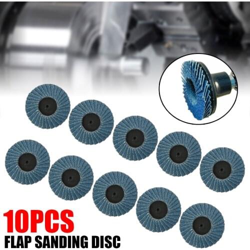 10Pcs 60 Grit Grinding Wheel Flap Disc 50mm 2" Lug Sanding Grinding Wheel Flap Type R Disc Wheels Abrasive Tools
