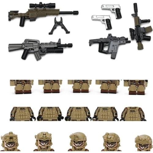 Modern Military Series Of Buildi Blocks Figures US Special Forces Soldier Minifigure MOC SWAT Weapon DIY Set Toys Children Gift