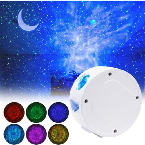 LED Projector Ocean Wave Star Light Night Light Sky Battery Operated Nightlight Lamp For Children Kids Baby Bedroom Nursery Gift