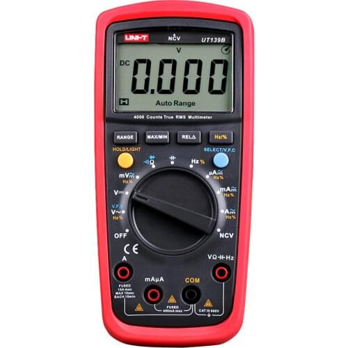 UNI-T UNI T Digital Multimeter True RMS UT139B Auto Range AC DC Frequency Capacitance Voltage Tester Backlight